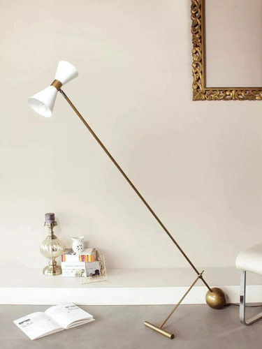 Vintage brass floor lamp - vintage,